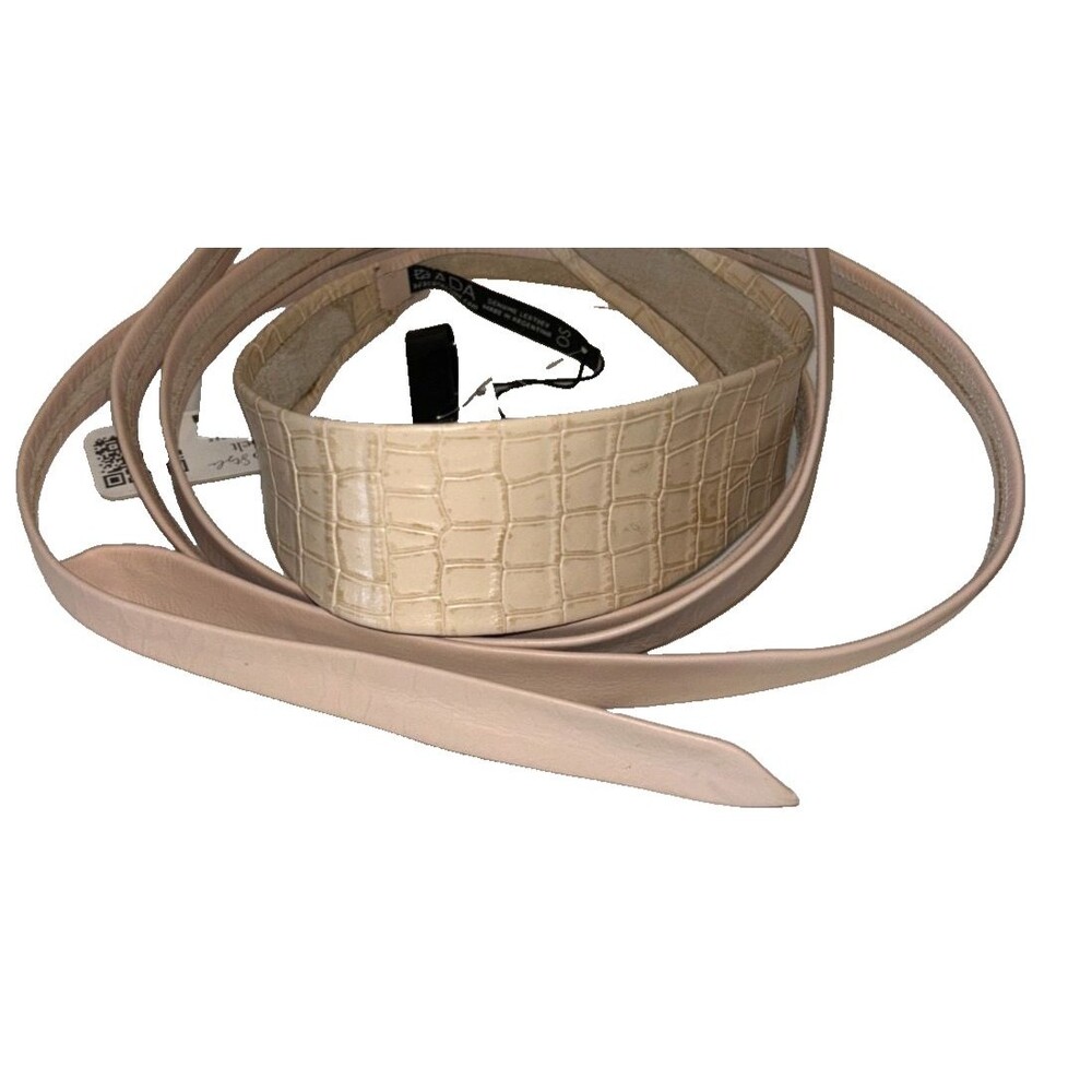 ADA Women’s Classic Wrap Obi Midi Belt Vogue Croco Leather NWT Croc Embossed